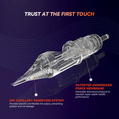 AWE Series Tattoo Needles – Long Round/Curved Magnum (RM-L),20pcs