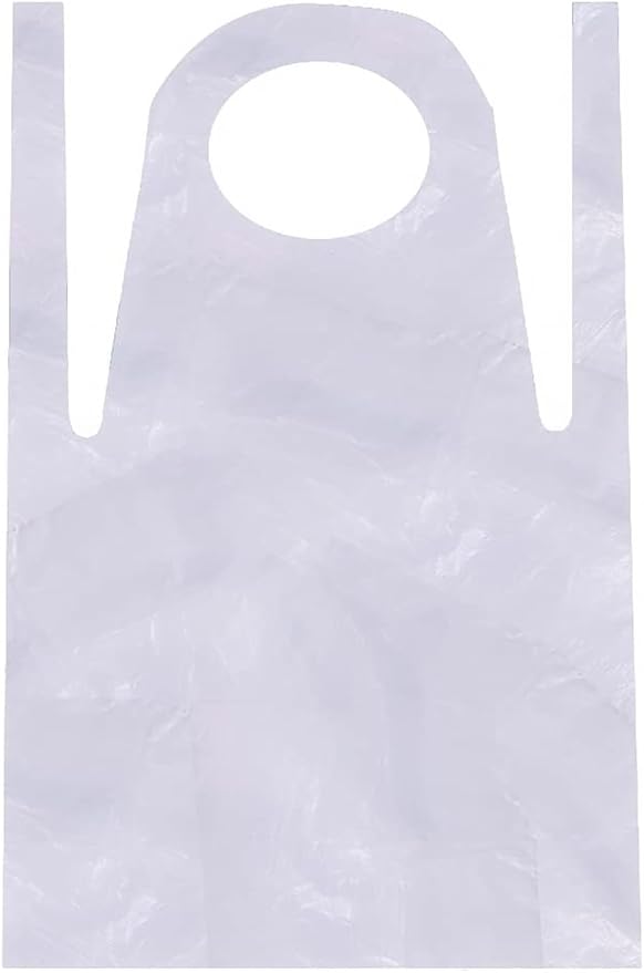 White Disposable Aprons（10pcs）not including arm sleeves