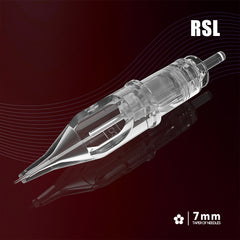 T&T MAX Series Tattoo Needle Cartridges Long Round Shader (RS-L) with patented stabilizing membrane for smooth stable ink flow